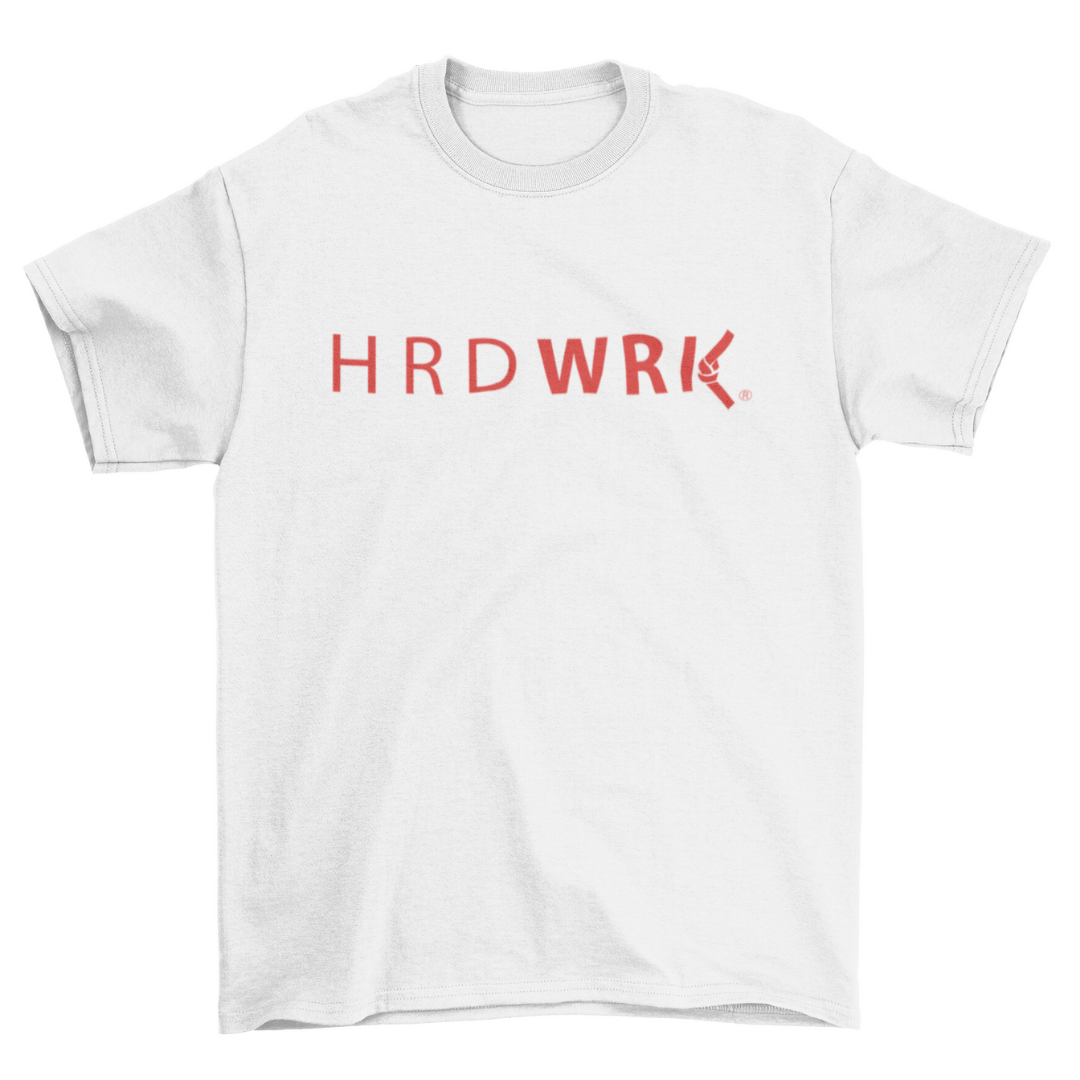 HRDWRK® Logo Tee - White / Red