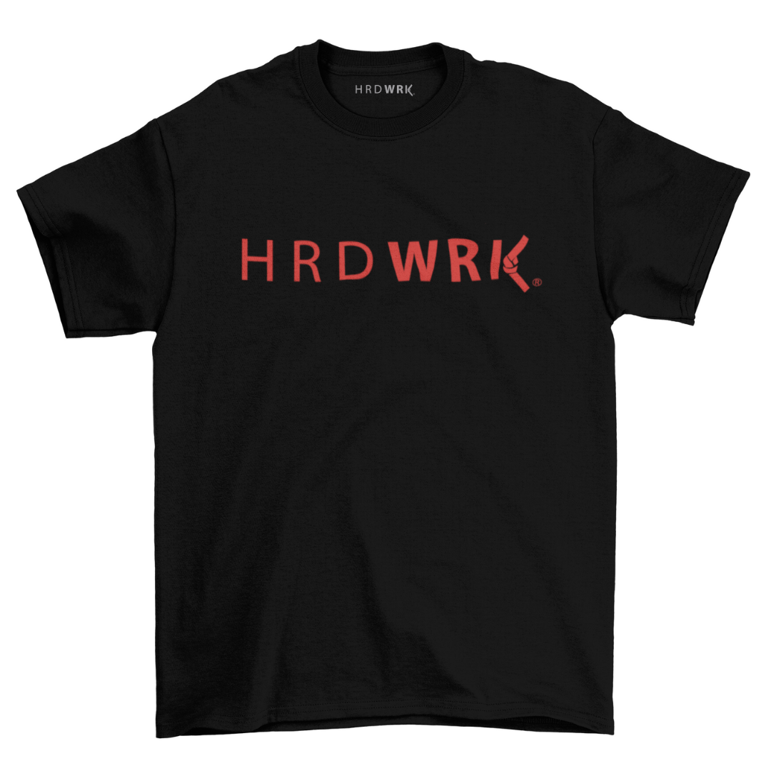 HRDWRK® Logo Tee - Black / Red